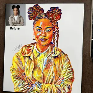 Vibrant Hunch Art Portrait — Let's Paint Yours Too