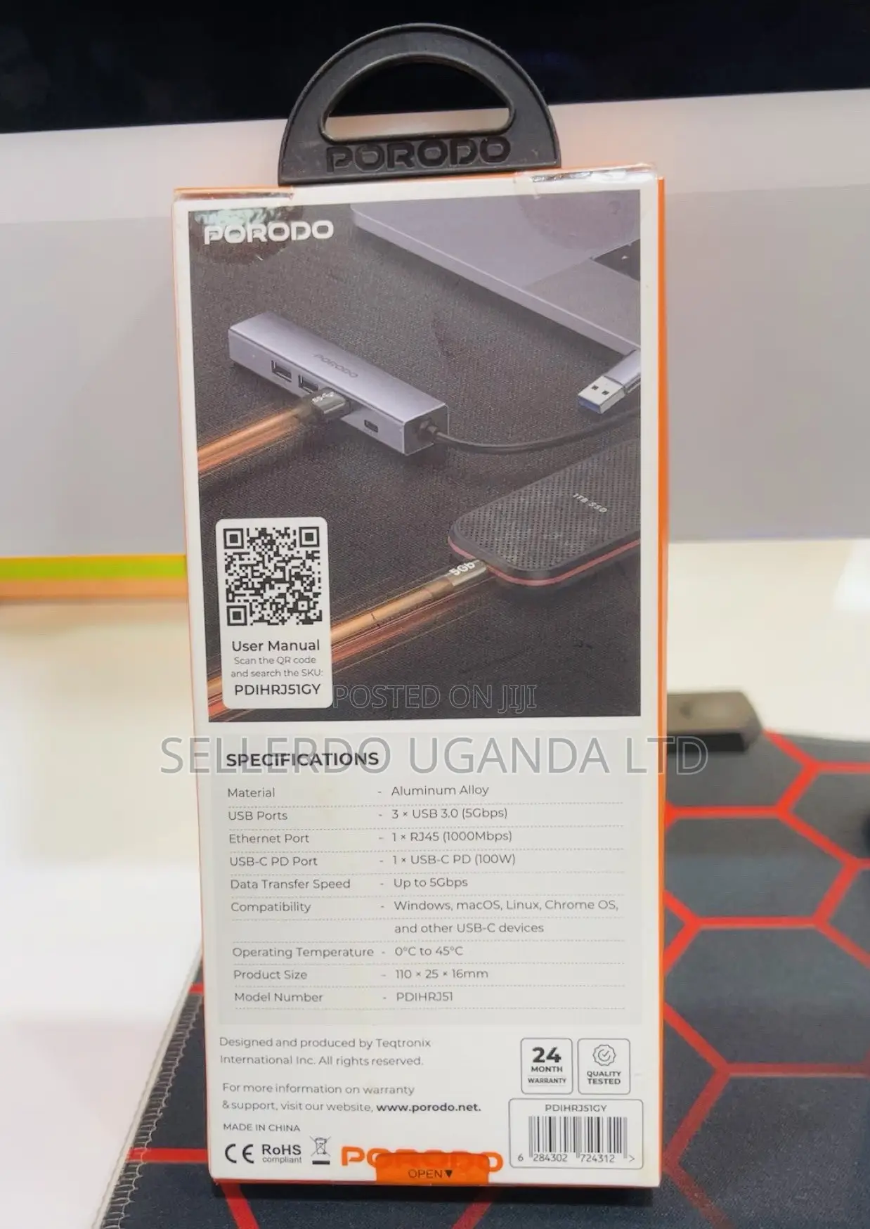 Porodo 5-in-1 Multi-port Hub