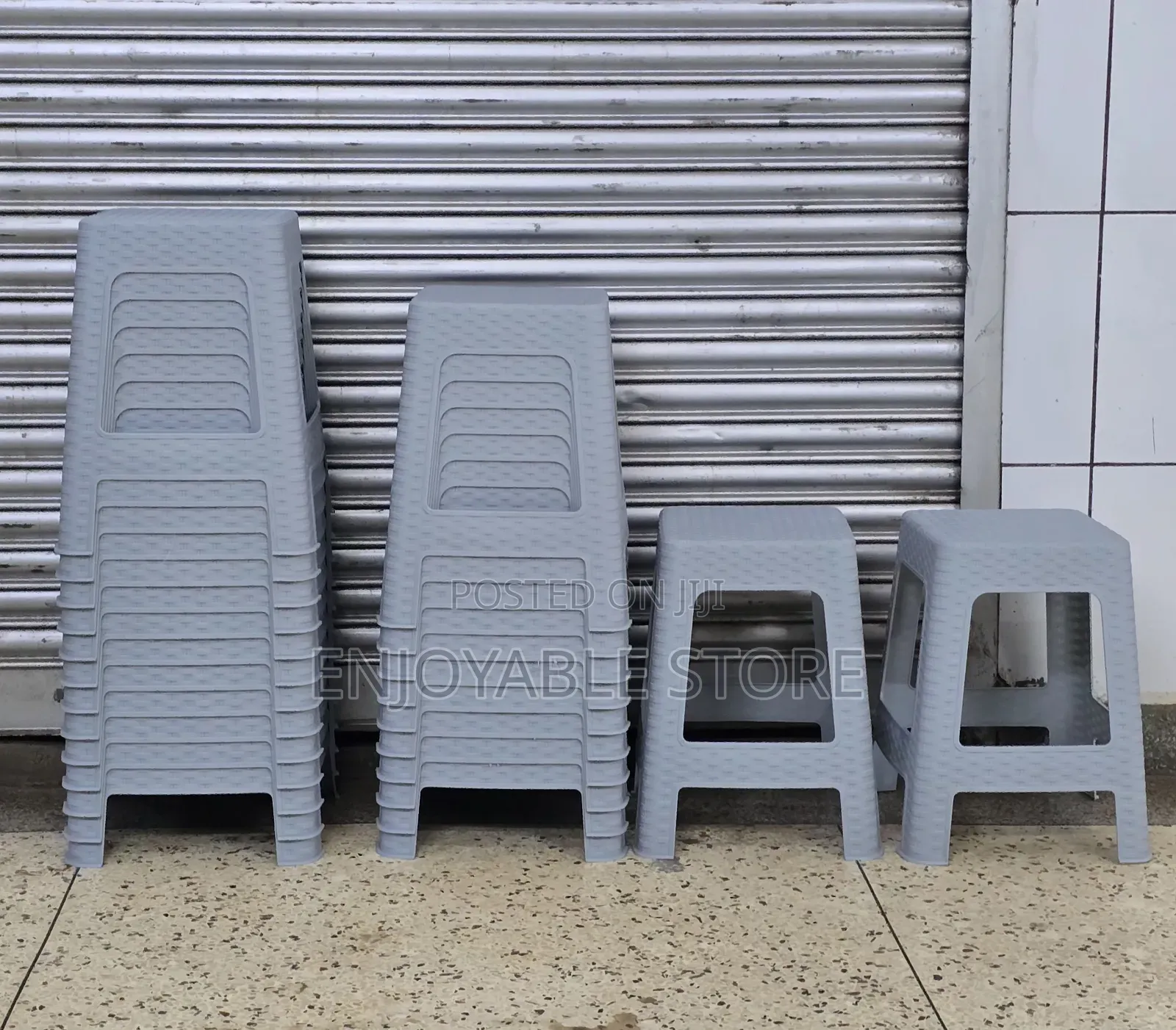 Gray Plastic Stools Plastic Stools 1pc