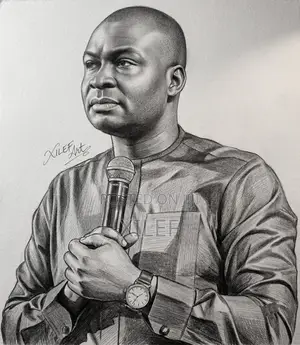 Apostle Joshua Selman's Pencil Art Portrait — Let's Draw Yours Too