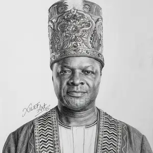 Kabaka Ronald M Mutebi's Pencil Art Portrait — Let's Draw Yours Too