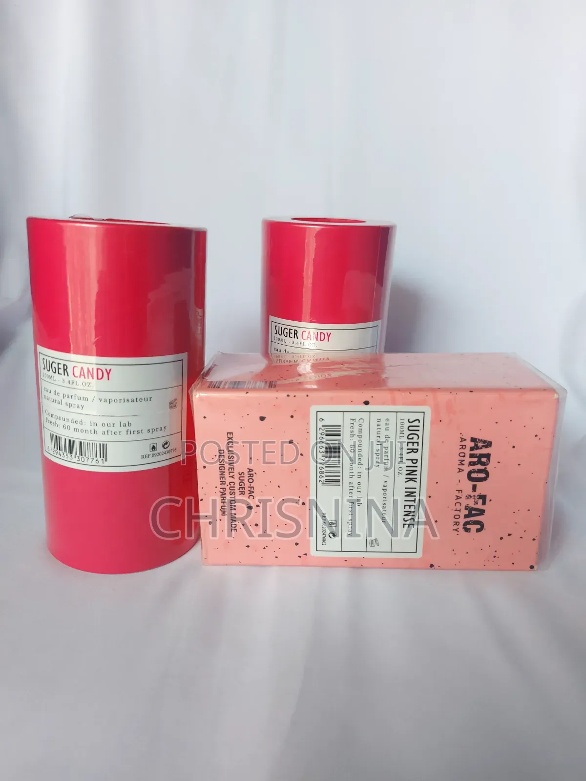 Original Aro-Fac Perfume Set - Suger Suger Pink Intense (100ml Each)