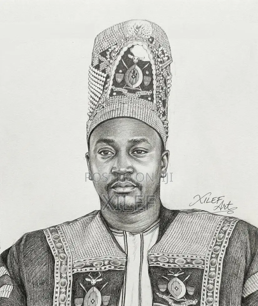 Kyabazinga Gabula Nadiope's Pencil Art Portrait — Let's Draw Yours Too