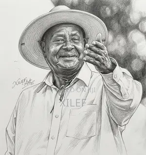 He Yoweri Kaguta Museveni's Pencil Art Portrait — Let's Draw Yours Too