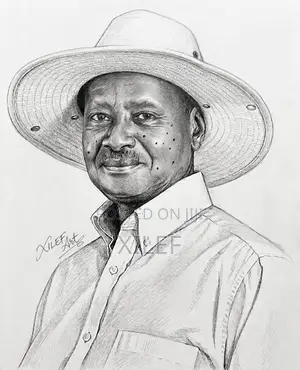 Pencil Art Portrait or He Yoweri Kaguta Museveni — Get Yours Drawn Too