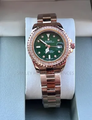 Rose Golden Women's Original Rolex Wrist Time Analog Wrist Time Piece