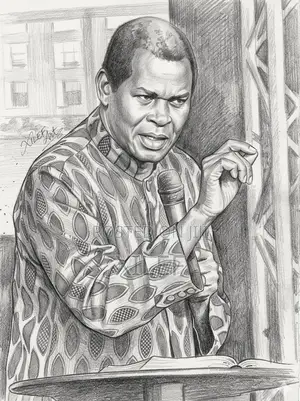 Pastor Robert Kayanja's Pencil Art Portrait Let's Draw Yours Too