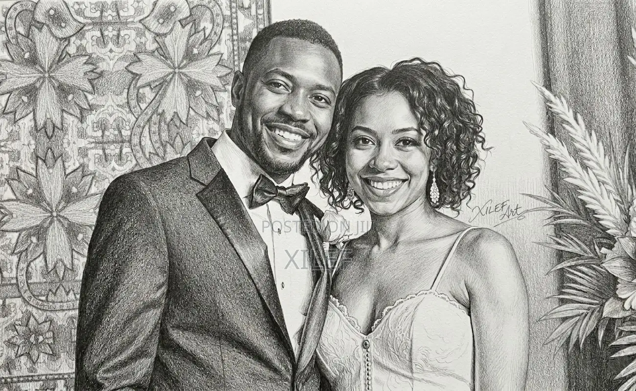 Turn Your Wedding Photo Into Stunning Pencil Art