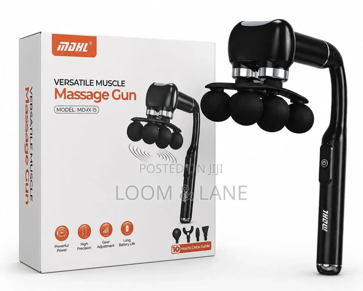 MDHL Deep Tissue Massage Gun – 10 Heads Portable Body Massager