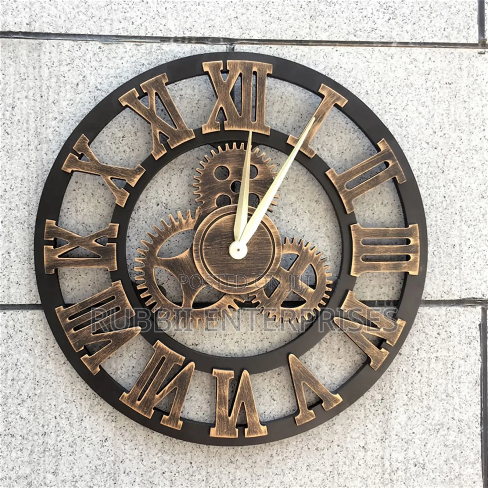 Gear Wall Roman Clock