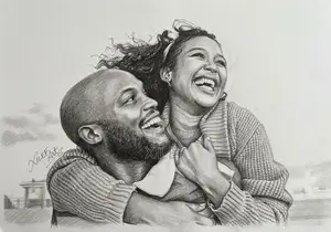 Pencil Art Portrait for Lovely Couples — Let's Draw Yours Too