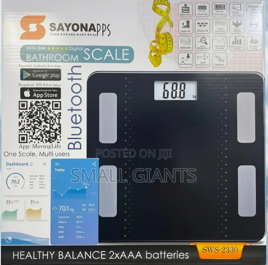 Sayonapps SWS-2330 Bluetooth Digital Bathroom Scale