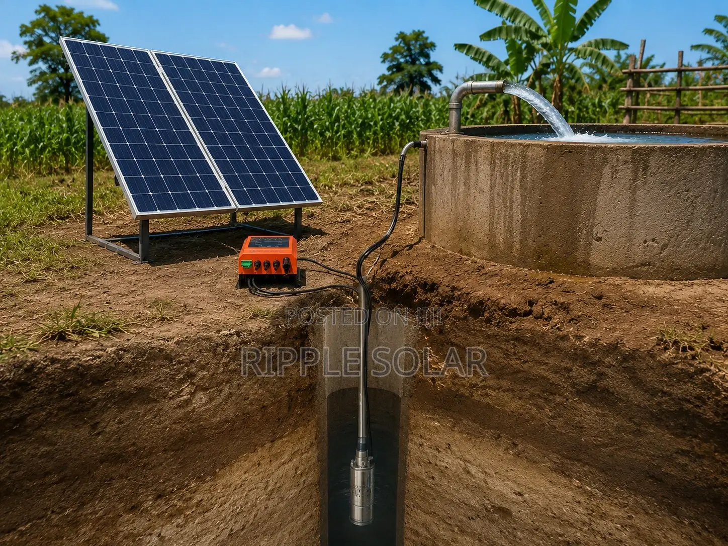 Solar Water Pump 900w 140m Deep Well Borehole 72v