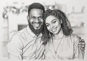 Best Anniversary Gift Idea — Custom Pencil Art Portrait