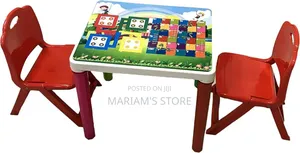 Plastic Kids Table and Chair Set With a Durable Design for Reading.