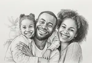 Family Pencil Art, a Legacy on Your Wall — Let's Draw You All