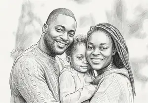 Family Pencil Art, a Legacy on Your Wall — Let's Draw You All
