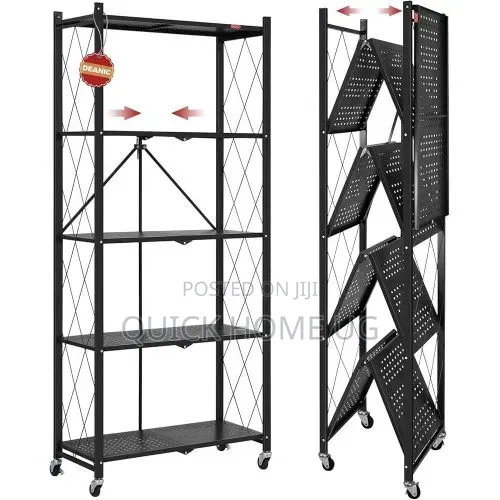A 5 Layer Foldable Kitchen Storage Rack, Kitchen Rack