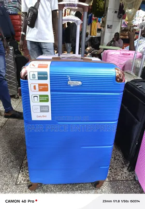 Plastic Suitcase. Medium Size. Blue Color