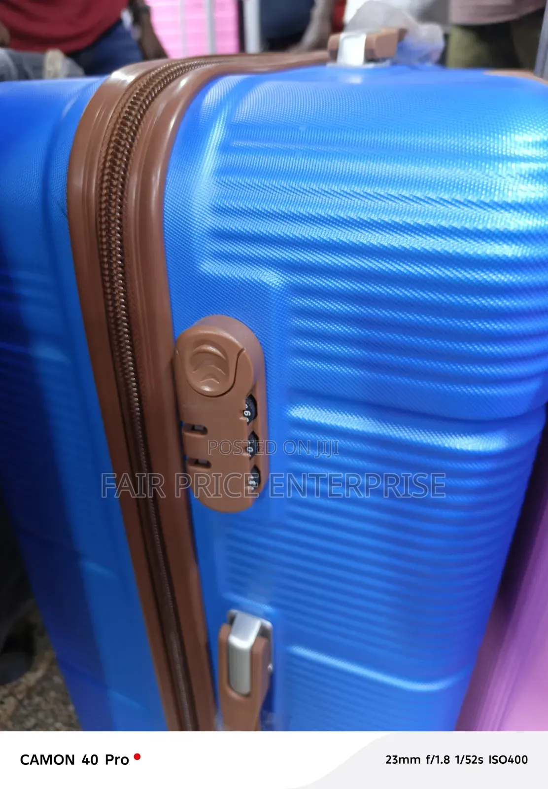 Plastic Suitcase. Medium Size. Blue Color