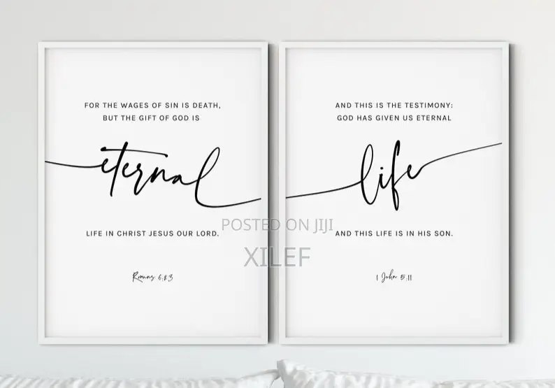 2-Piece Split Bible Verse Panel | Christian Art | Duo Set
