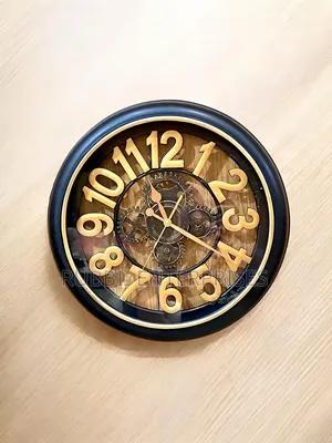 Decorative Gold and Black Wall Clock