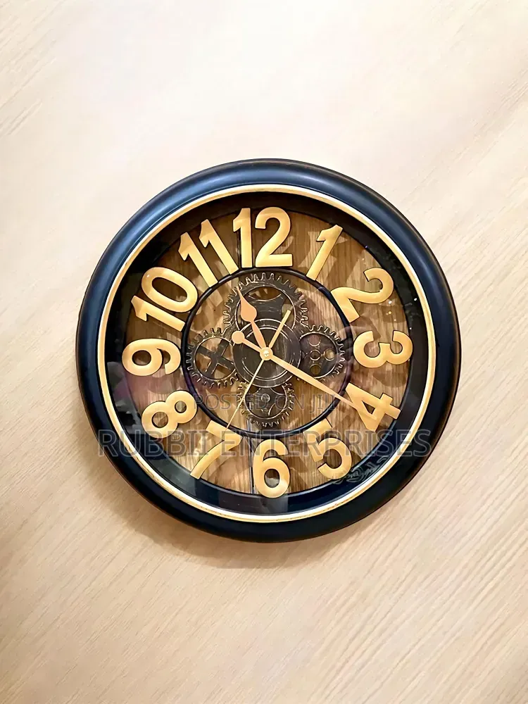 Decorative Gold and Black Wall Clock