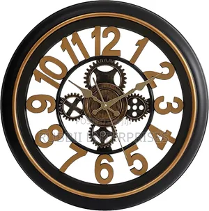 Decorative Gold and Black Wall Clock