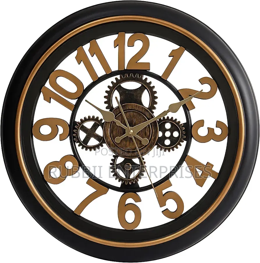 Decorative Gold and Black Wall Clock