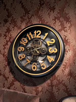 Decorative Gold and Black Wall Clock