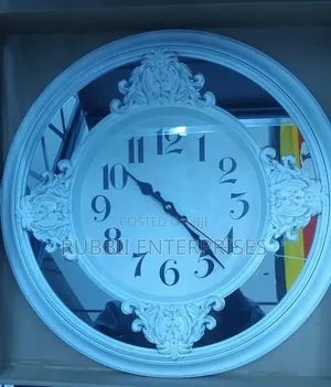 Baroque-Style Mirrored Wall Clock