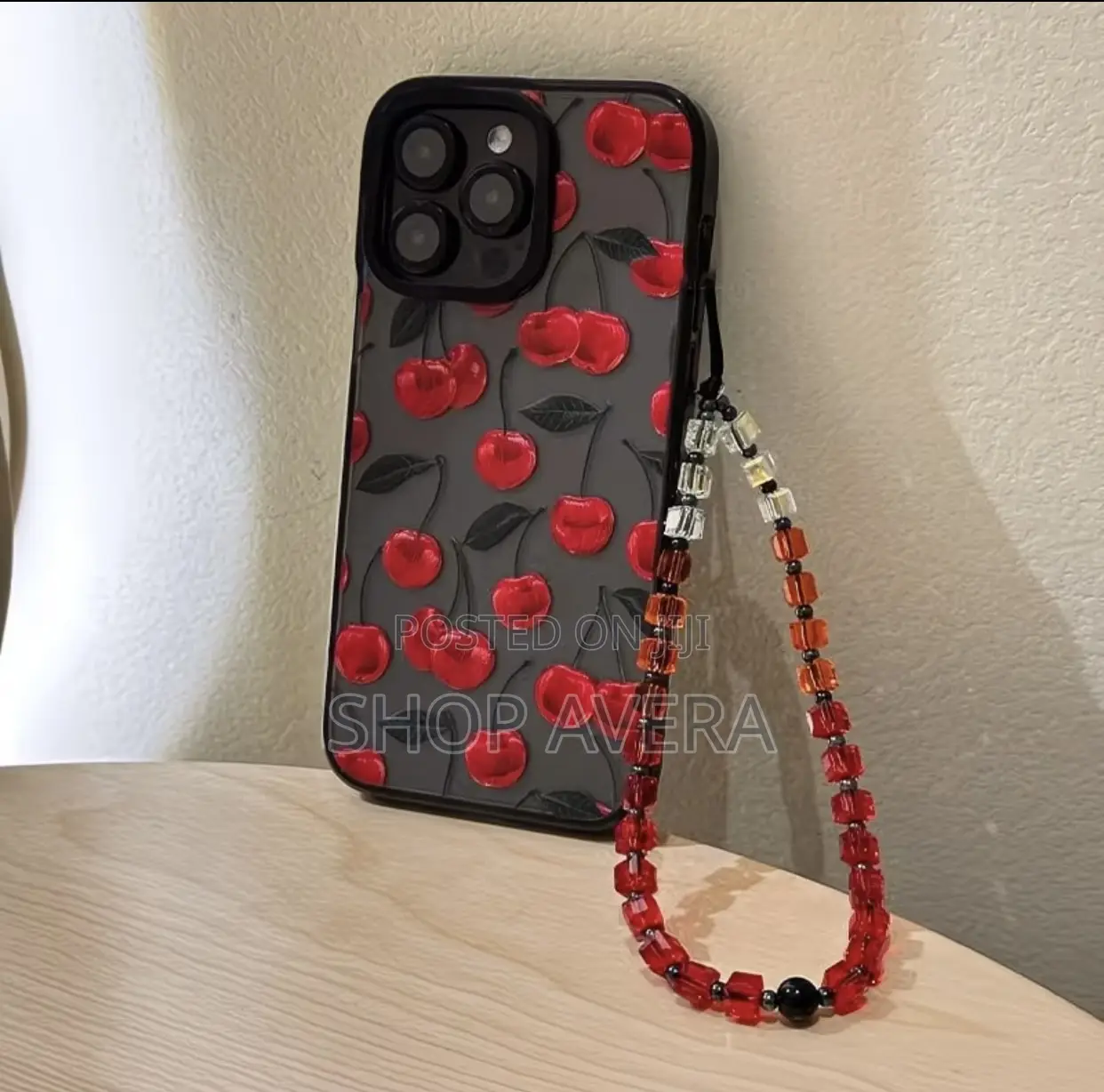 Aesthetic Cherry Design Acrylic Shockproof iPhone Case