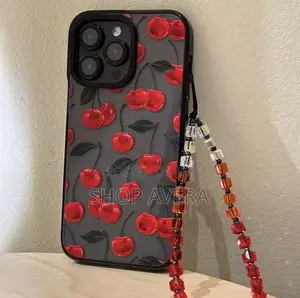 Aesthetic Cherry Design Acrylic Shockproof iPhone Case