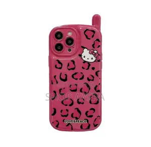 Retro Hello Kitty Hot Pink Leopard iPhone Case – Brand New