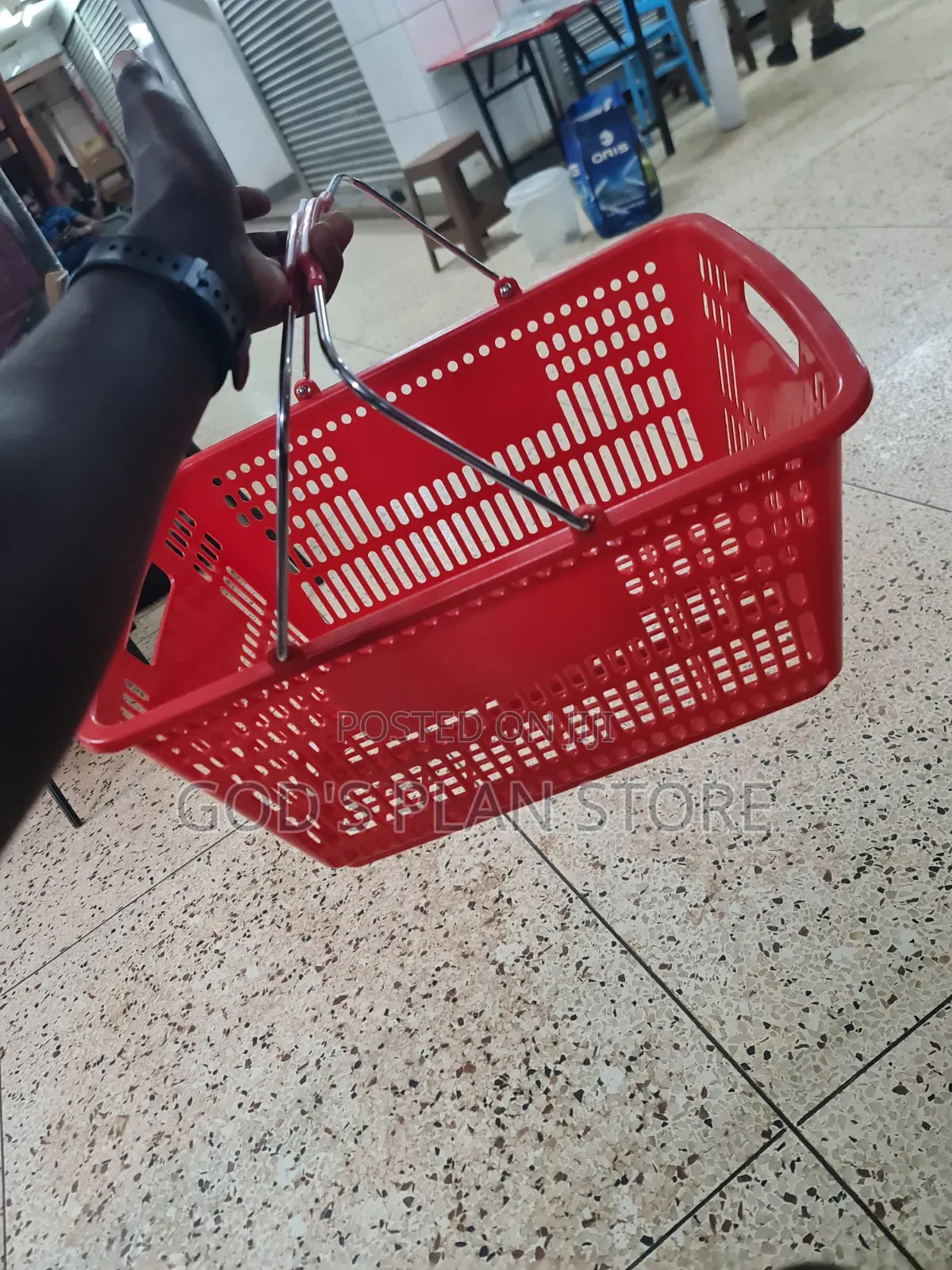 Plastic Metallic Handle Shopping Baskets Plastic Shopping Baskets