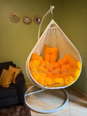 White Round Single Seat/Swing Chair