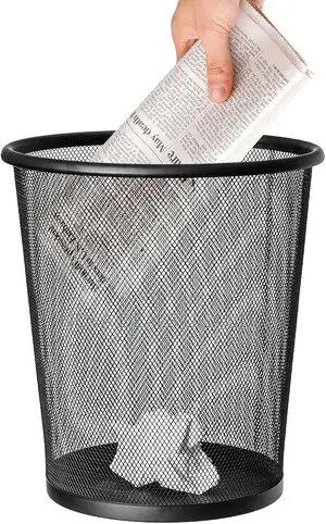 Multi-purpose Mesh-wire Circular Trash Dust Bin