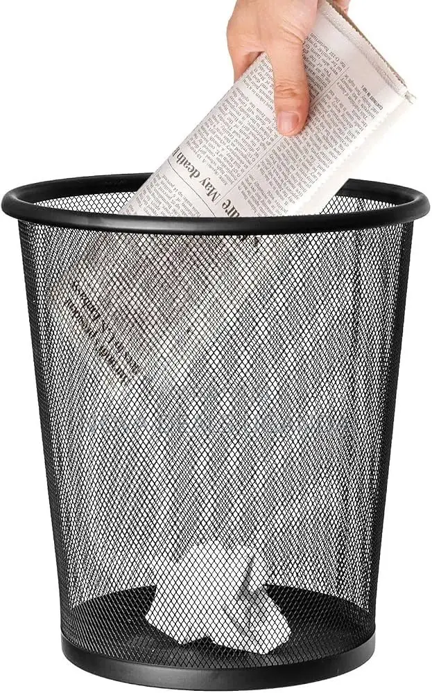 Multi-purpose Mesh-wire Circular Trash Dust Bin