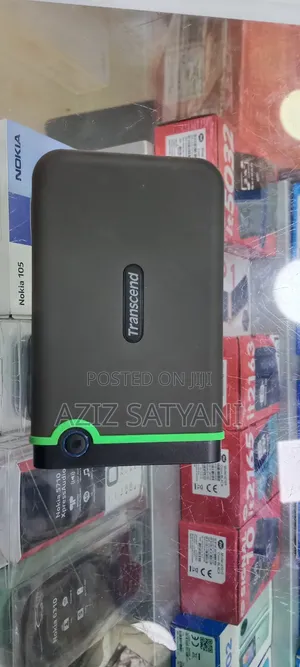 1tb External Hard Disk Transcend Shockproof Rugged 3layers