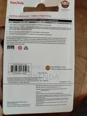 Brand New Original Sandisk 32gb Flash Disk or Drive