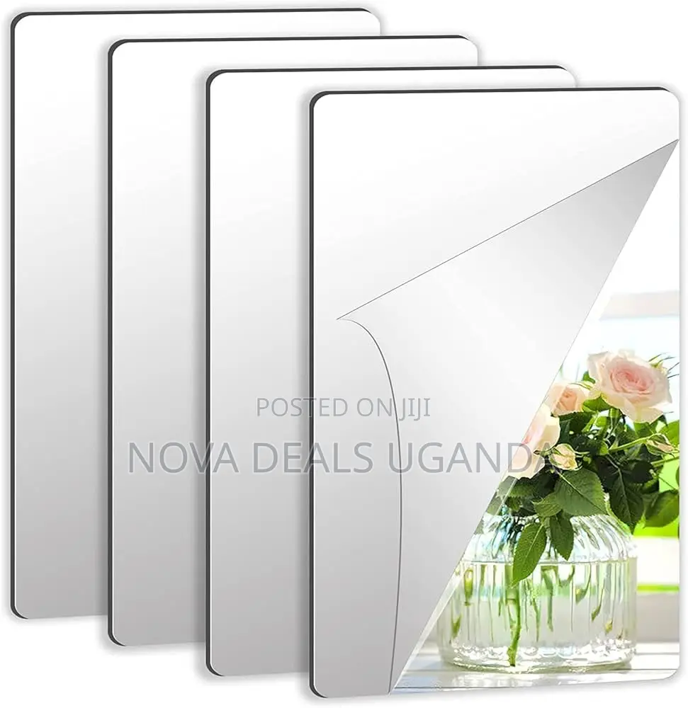 Self Adhesive Mirror Tiles Stick on Wall Removable Mirror Stickers