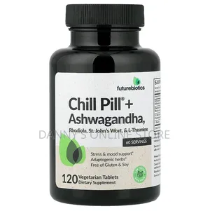Futurebiotics, Chill Pill Ashwagandha, Rhodiola, Theanine,120 Tablets