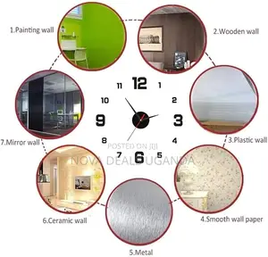 Modern Frameless Diy Wall Clock 3d Wall Clock for Living Room