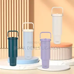 50oz Stainless Steel Vacuum Insulated Mug With Straw and Top Handle,