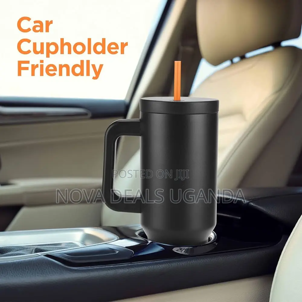40oz Tumbler With Dual Removable Handles and Straws