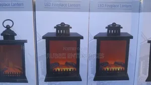 Led Fireplace Lantern ~ Rectangular