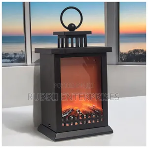 Led Fireplace Lantern ~ Rectangular