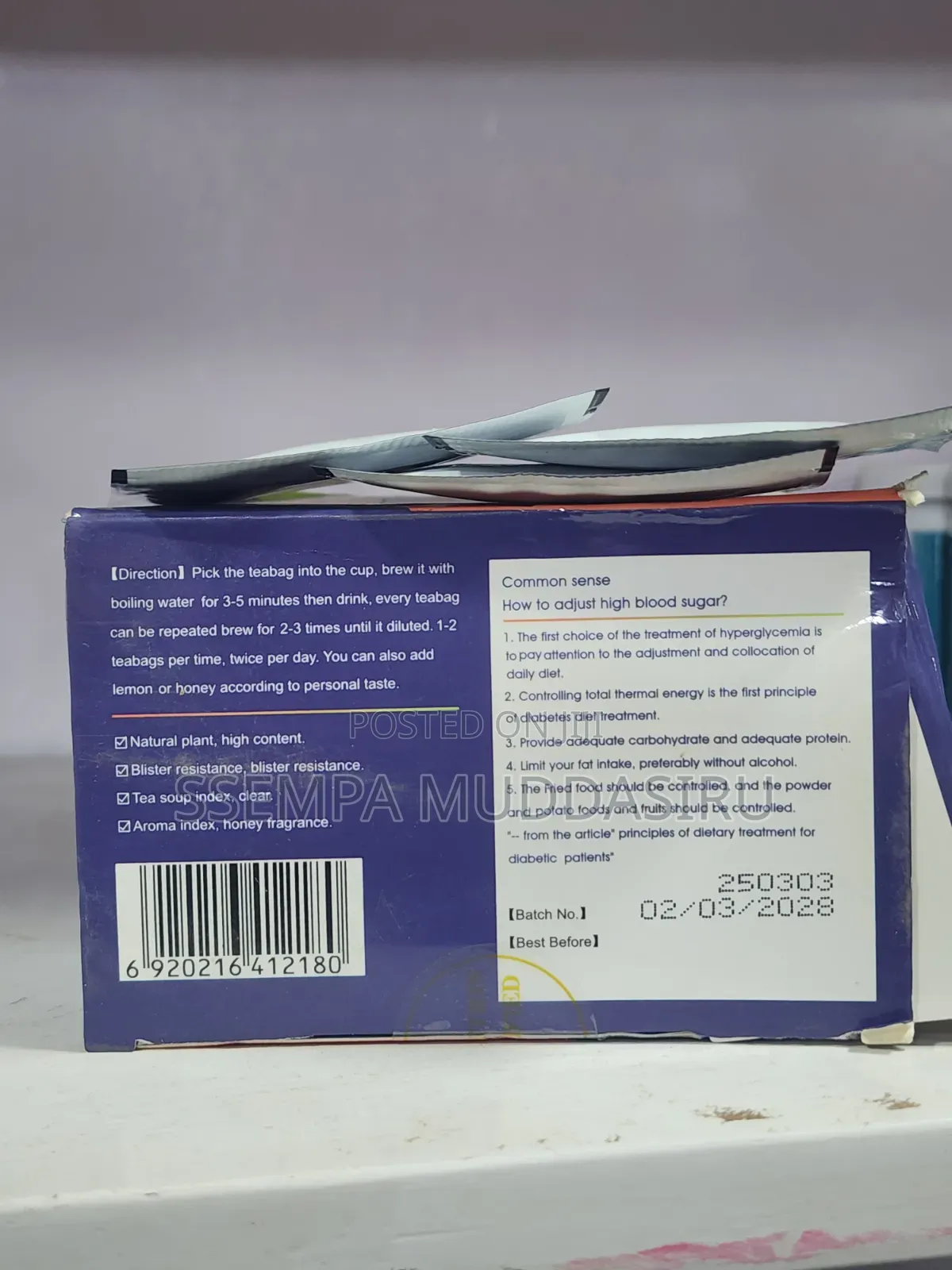Sugar Balance Tea,2o Tea Bags