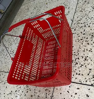 Plastic Metallic Handle Shopping Baskets