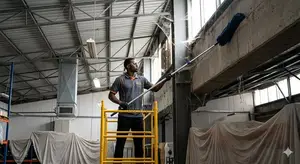 High-Ceiling Cobweb Removal Wall Cleaning Services!
